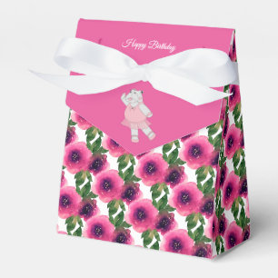 illusima Ballet Hippo Pink Rose Birthday Gift/ Favour Box