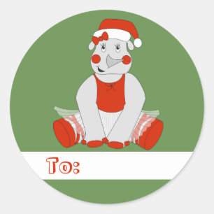 illusima Christmas Classic Round Sticker Tags