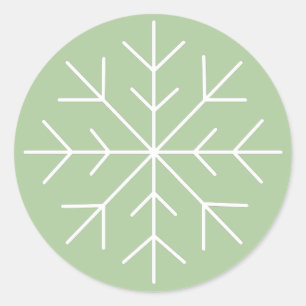 illusima Christmas Winter Wonderland Snowflakes Classic Round Sticker