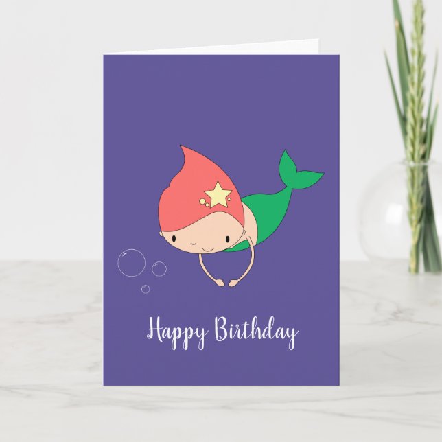illusima Cotton Candy Mermaid Dark Purple Card (Front)