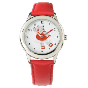 illusima Dancing Hippo Red Kids Watch