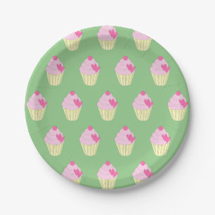 illusima Decorated Cupcakes Paper Plate
