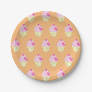 illusima Decorated Cupcakes Paper Plate