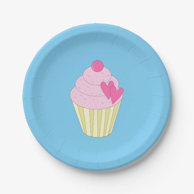 illusima Design Blue Paper Plate (Front)