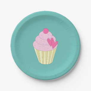 illusima Design Turquoise Paper Plate