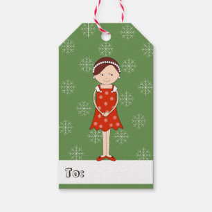 illusima Girl Christmas Snowflakes Gift Tags