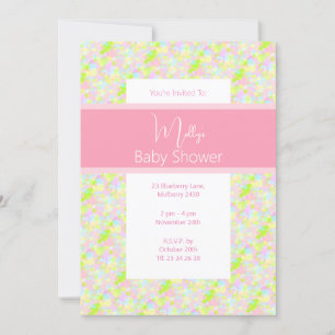 illusima Paint Splatter Baby Shower Invitation
