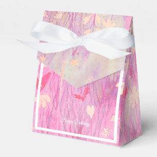 illusima Pink Wild Flower Watercolor B'day Gift/ Favour Box