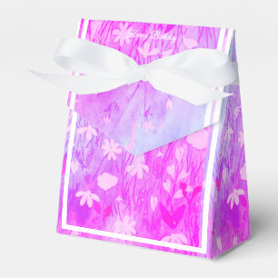illusima Pink Wild Flower Watercolor B'day Gift/ Favour Box
