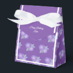 illusima Purple Roses Blue Birthday Gift/ Favour Box<br><div class="desc">illusima White Ribbon Purple Roses Blue Birthday Party Gift Box/ Favour Box. Perfect for a child's themed birthday party.</div>