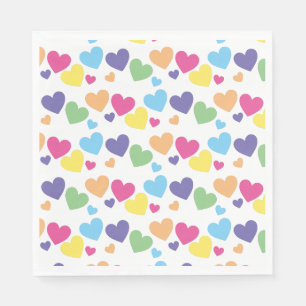 illusima Rainbow Love Hearts Party Napkin