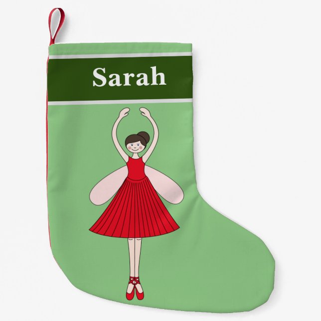 illusima Sarah Ballerina Fairy Christmas Special Small Christmas Stocking (Front)