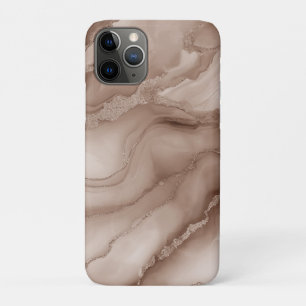 ILLUSION 0F MARBLE IN BROWN EARTHY TONES iPhone 11 PRO CASE