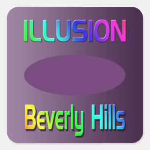 "ILLUSION Beverly Hills" Sticker! Square Sticker