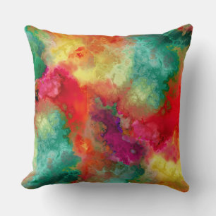 Illusion of Abstract Clouds Cushion