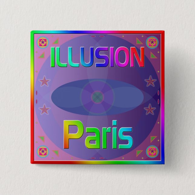 "ILLUSION Paris" Button (Front)