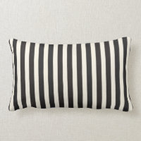 Illusion Stripes Vertical Pattern Black and Cream
