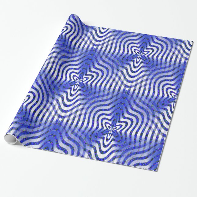 Illusions in blue.... wrapping paper (Unrolled)