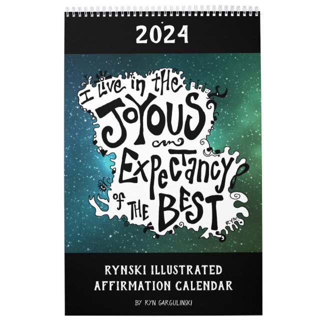 Illustrated Affirmations by Rynski Calendar (Cover)
