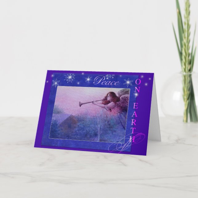 Illustrated Angel Magical Christmas Holiday Card (Front)