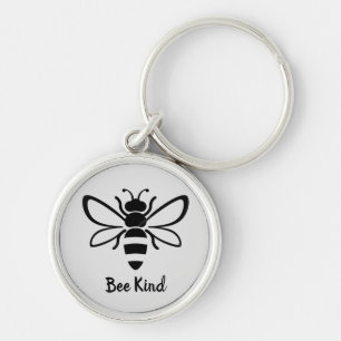 Illustrated bee   key ring