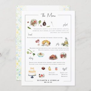Illustrated Bespoke Wedding Menu