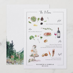 Illustrated Bespoke Wedding Menu