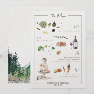 Illustrated Bespoke   Wedding Menu