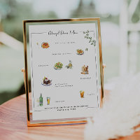 Illustrated Bespoke | Wedding Menu Poster