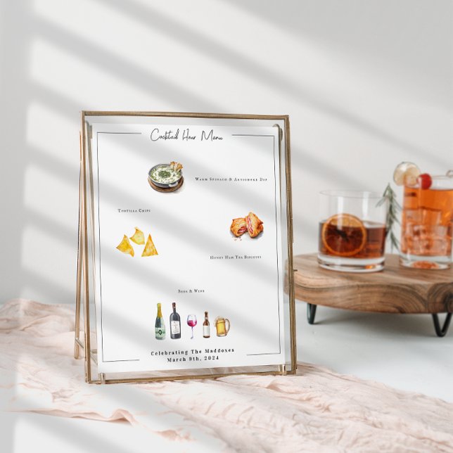 Illustrated Bespoke | Wedding Menu Poster (Creator Uploaded)