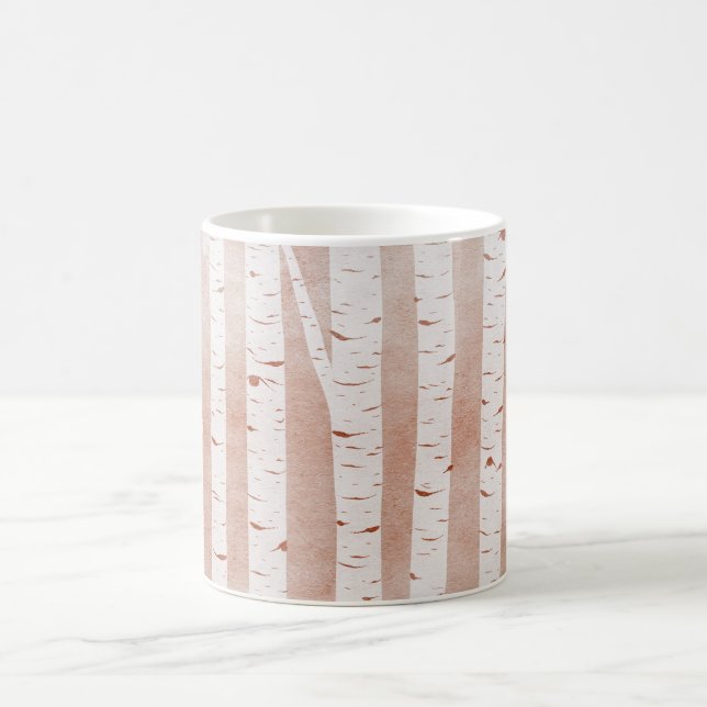 Illustrated Birch Trees Coffee Mug (Center)