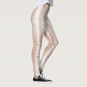 Illustrated Birch Trees Leggings
