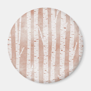 Illustrated Birch Trees Magnet