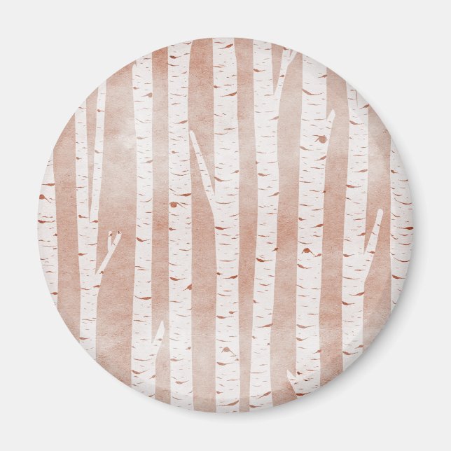 Illustrated Birch Trees Magnet (Front)