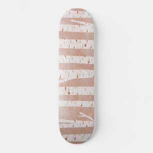 Illustrated Birch Trees Skateboard