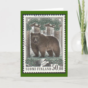Illustrated Brown Bear Card
