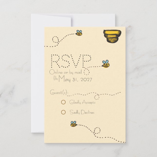 Illustrated Bumblebee Response Card (Front)