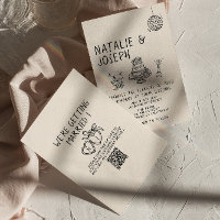Illustrated Cake Quirky Suite QR Code Fun Wedding