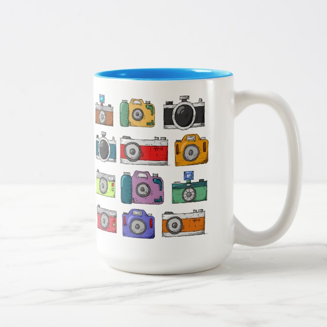 Illustrated cameras mug (Right)