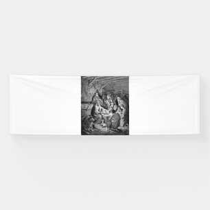 Illustrated Christmas Nativity Scene Banner