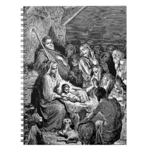 Illustrated Christmas Nativity Scene Notebook