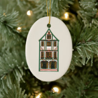 Illustrated Christmas Timber Frame House Photo