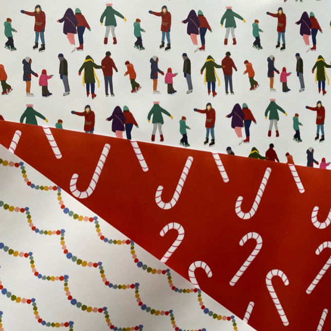 Illustrated Christmas Variety Wrapping Paper Sheet (Creator Uploaded)