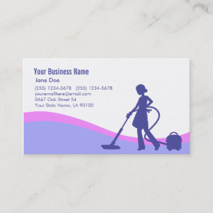 Illustrated Cleaning Business Card