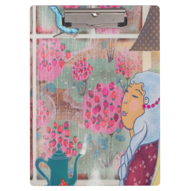 Illustrated Clipboard – Colorful Pattern Design (Front)