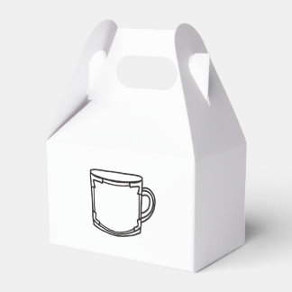 Illustrated Coffee Cup Favour Box