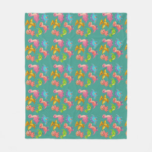 Illustrated Dinosaurs Fleece Blanket