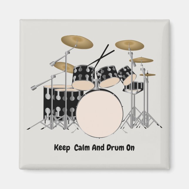 Illustrated Drum Set Magnet (Front)