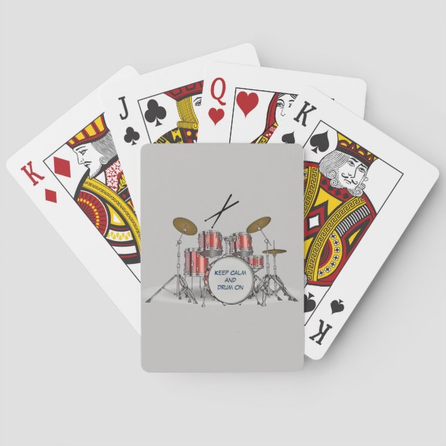 Illustrated Drum Set Playing Cards (Back)