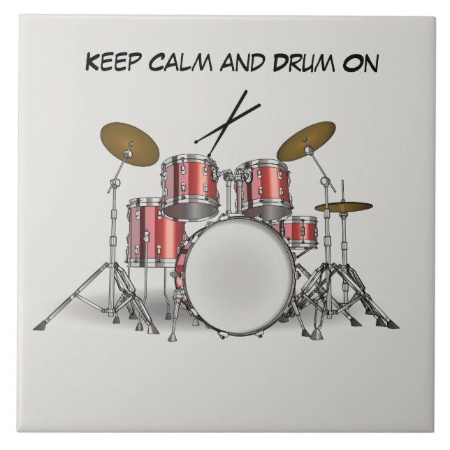 Illustrated Drum Set Tile (Front)